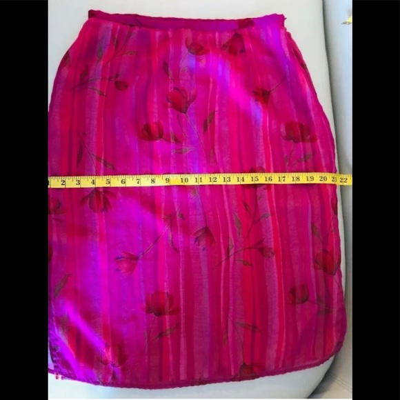 Worthington Skirt Sz 10 Elegant Bohemian Floral Roses Summer Skirt - Picture 8 of 12